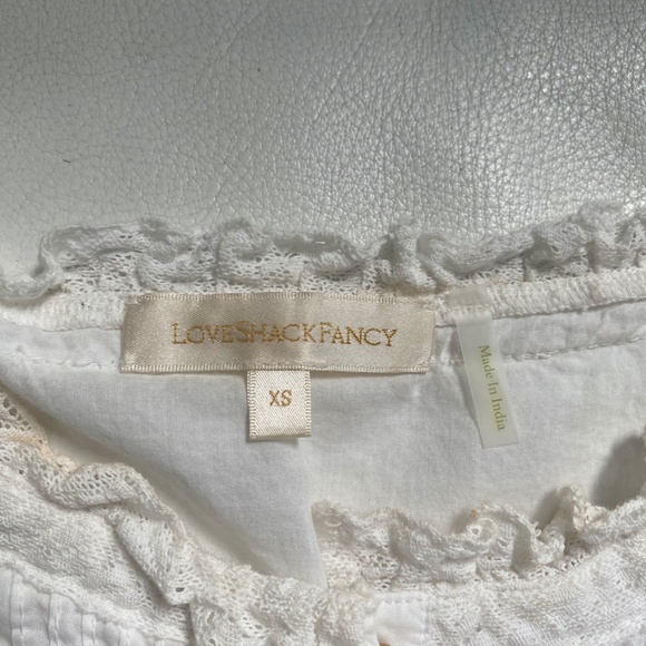 LoveShackFancy White Ruffled Blouse - Picture 4 of 4